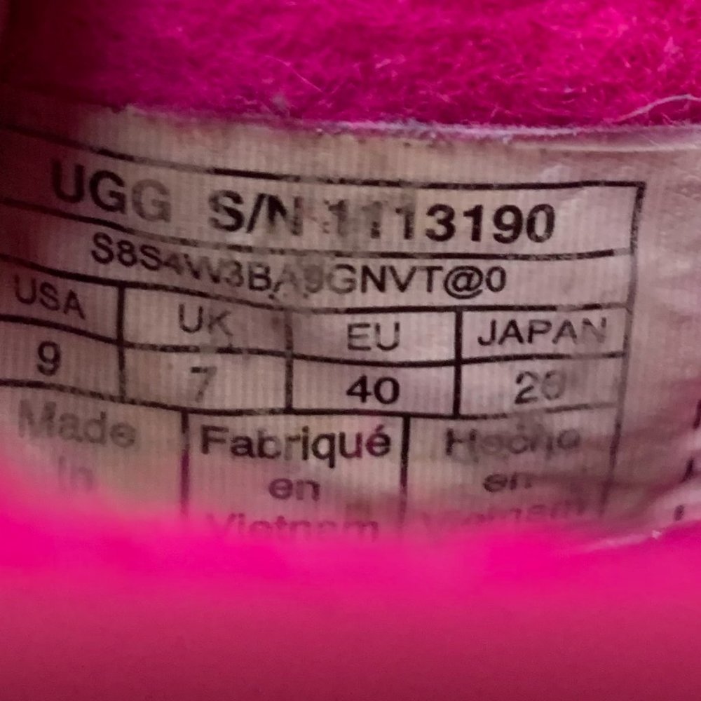 Hot Pink Waterproof Classic Clear Mini UGG Boots - Picture 5 of 6